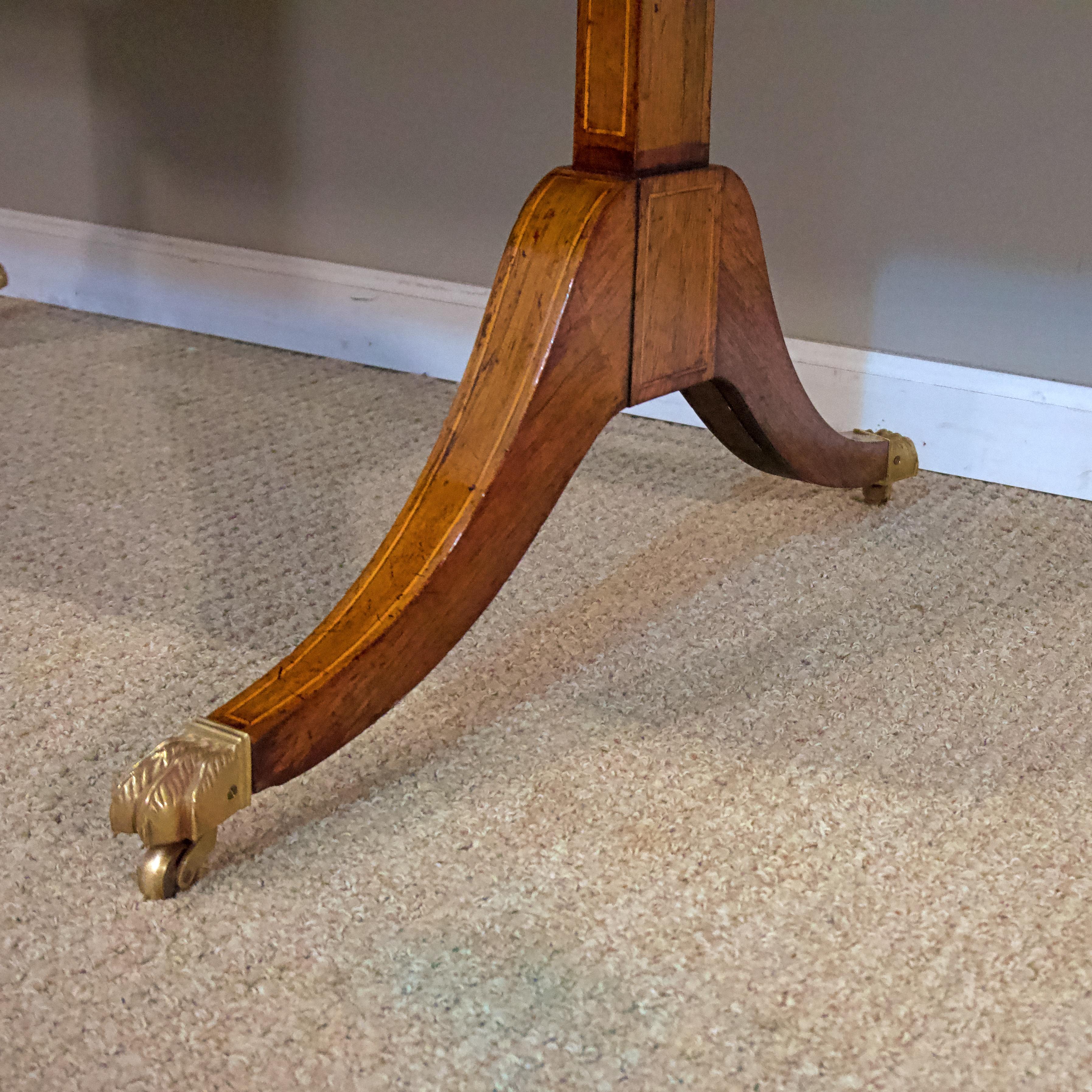 Regency Rosewood Sofa Table For Sale 1