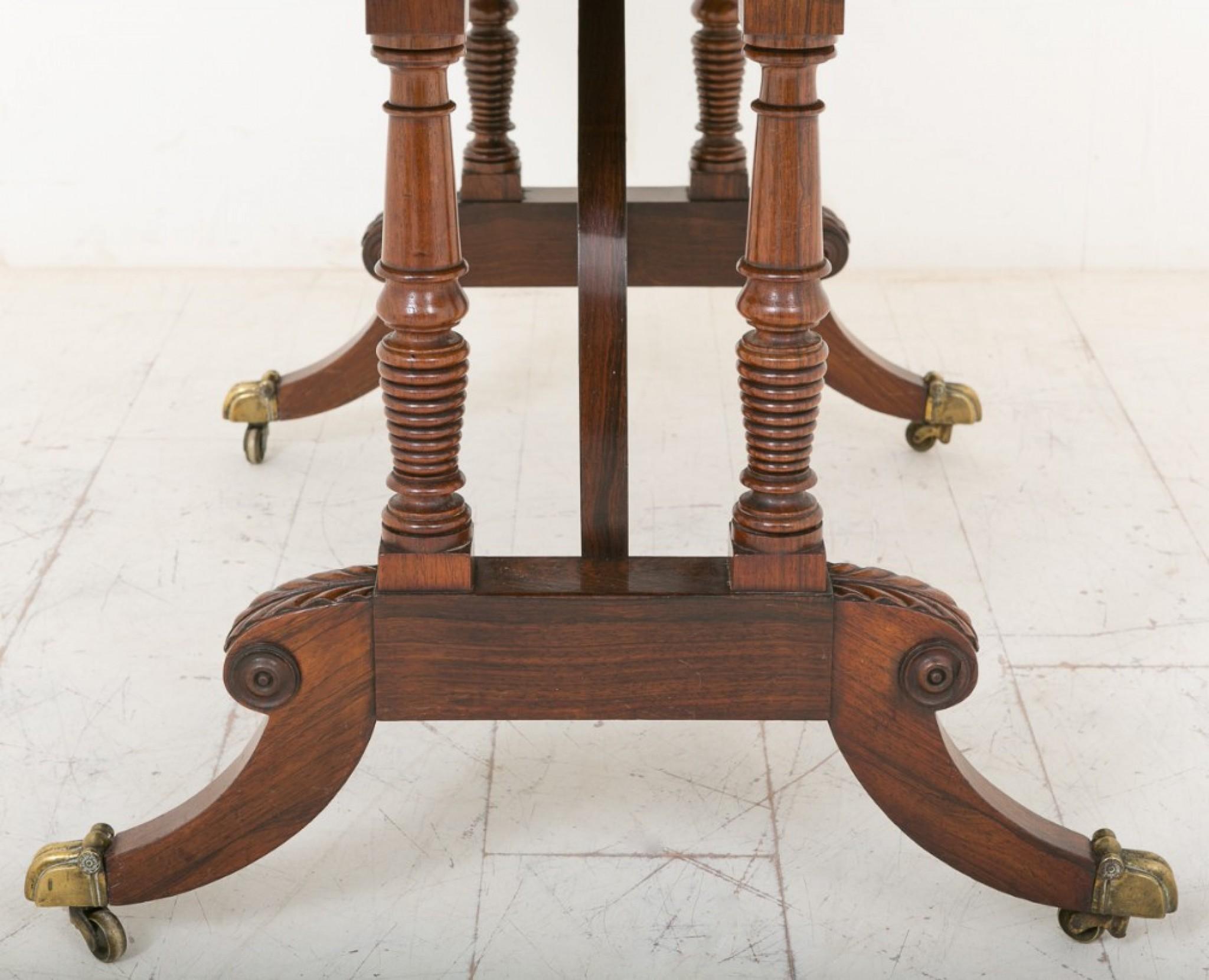 Regency Rosewood Sofa Table For Sale 5