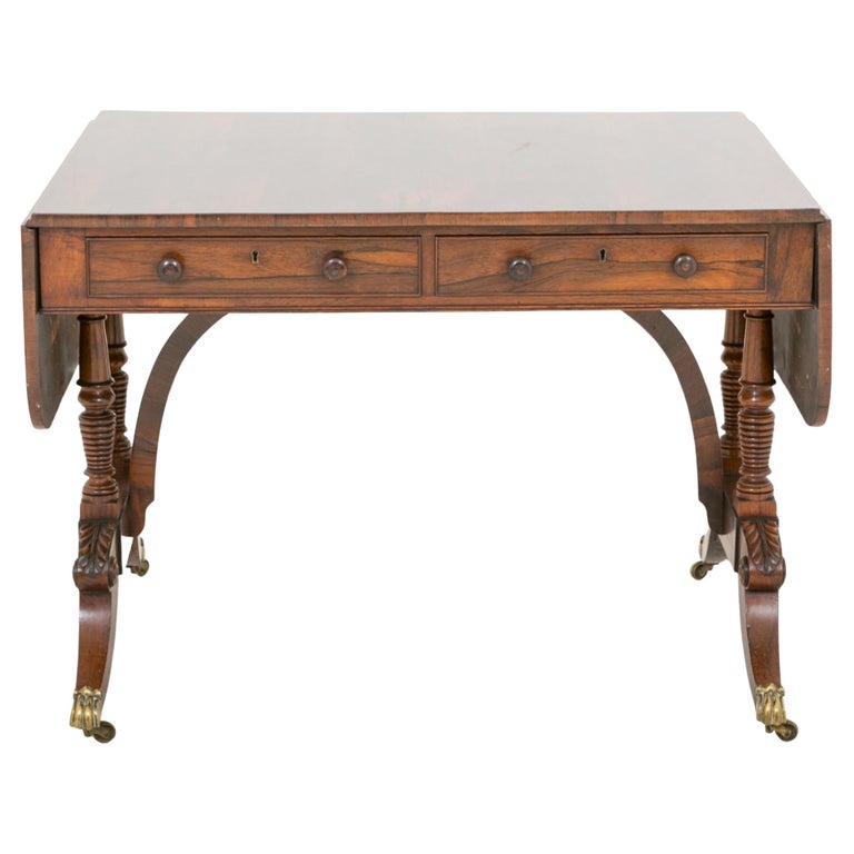 Regency Rosewood Sofa Table For Sale at 1stDibs