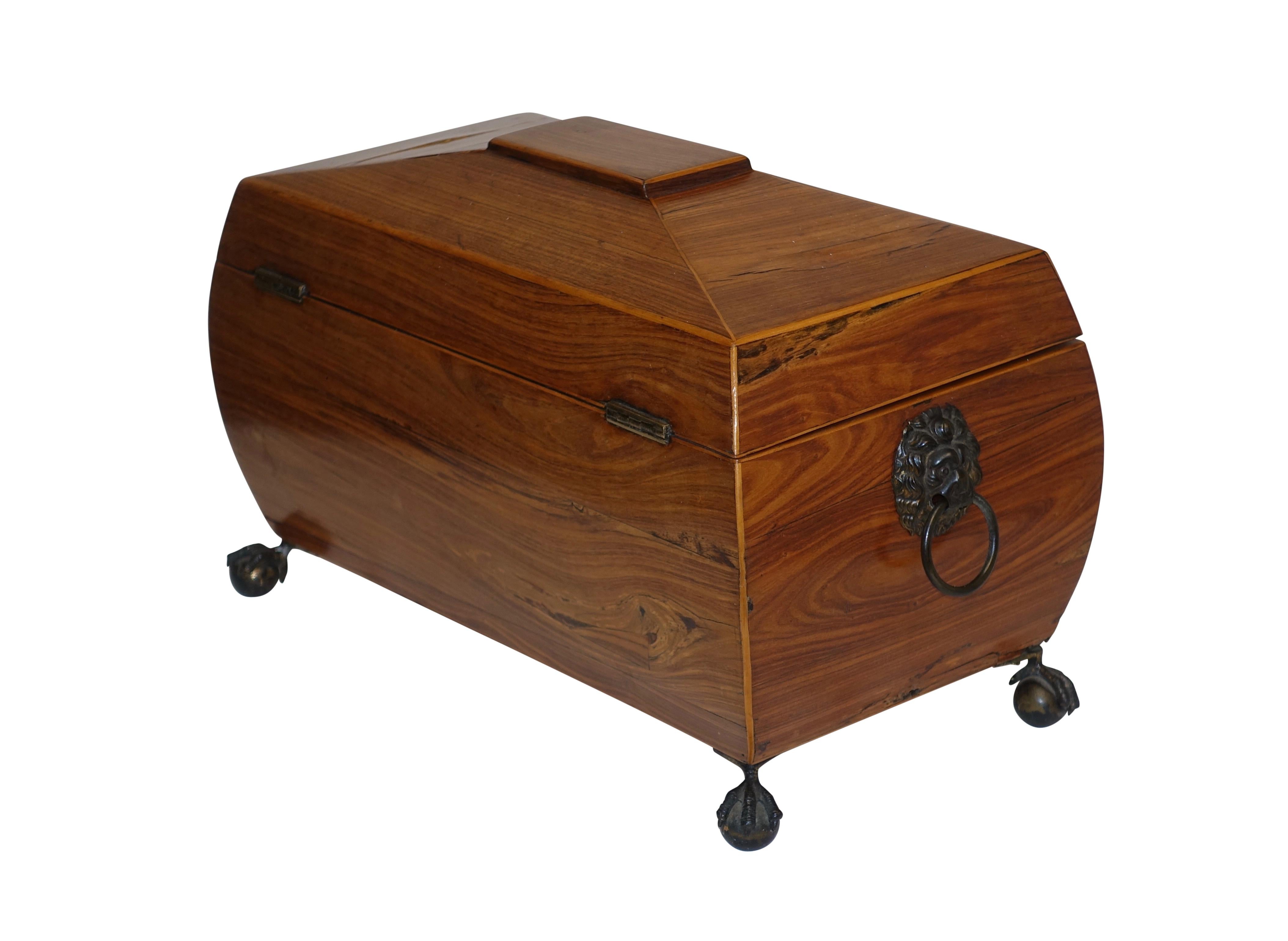 Regency Rosewood Tea Caddy, England, circa 1830 For Sale 1