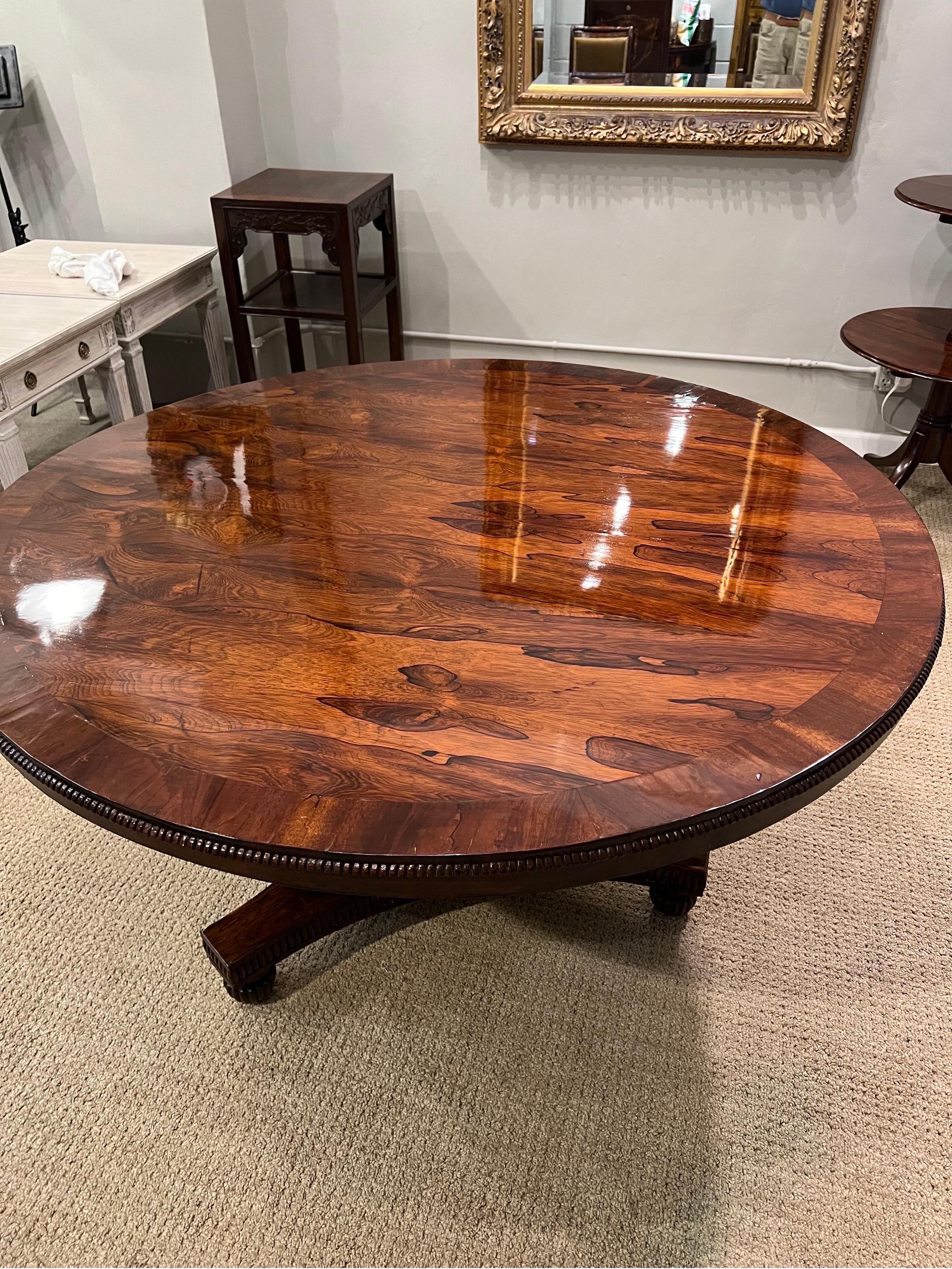 Table centrale basculante en bois de rose Regency en vente 6