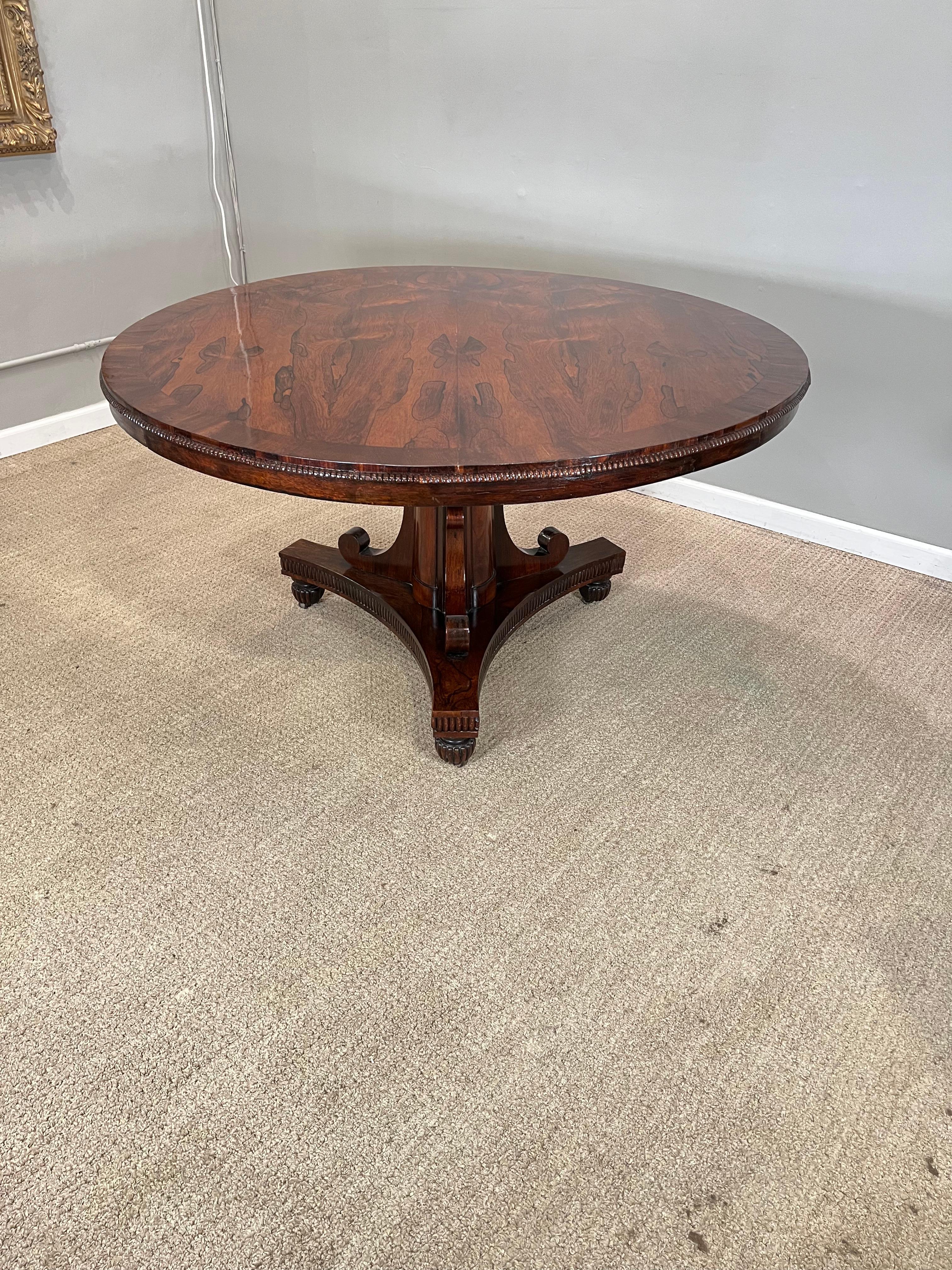 Regency Rosewood Tilt-Top Center Table For Sale 8