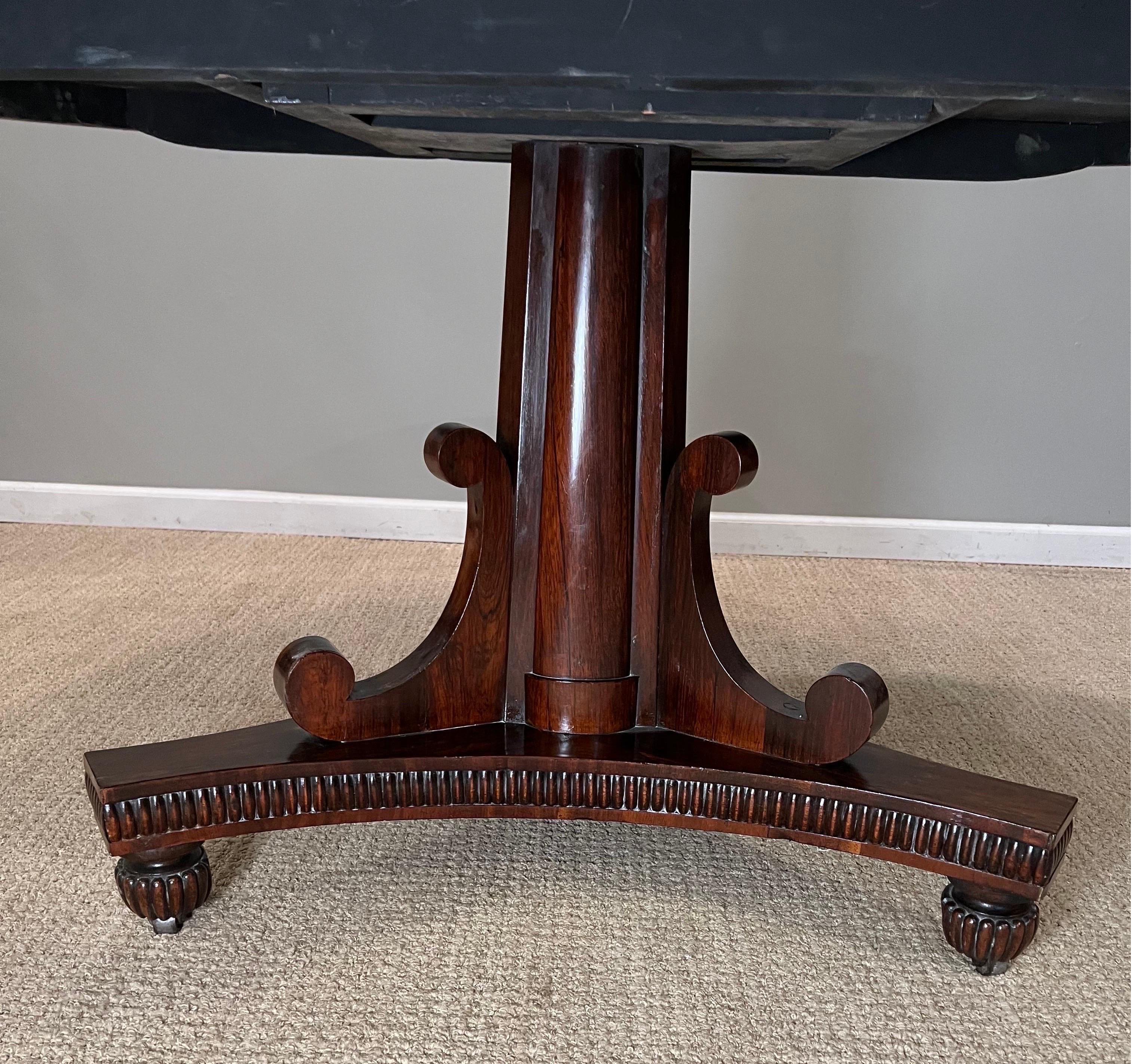 English Regency Rosewood Tilt-Top Center Table For Sale