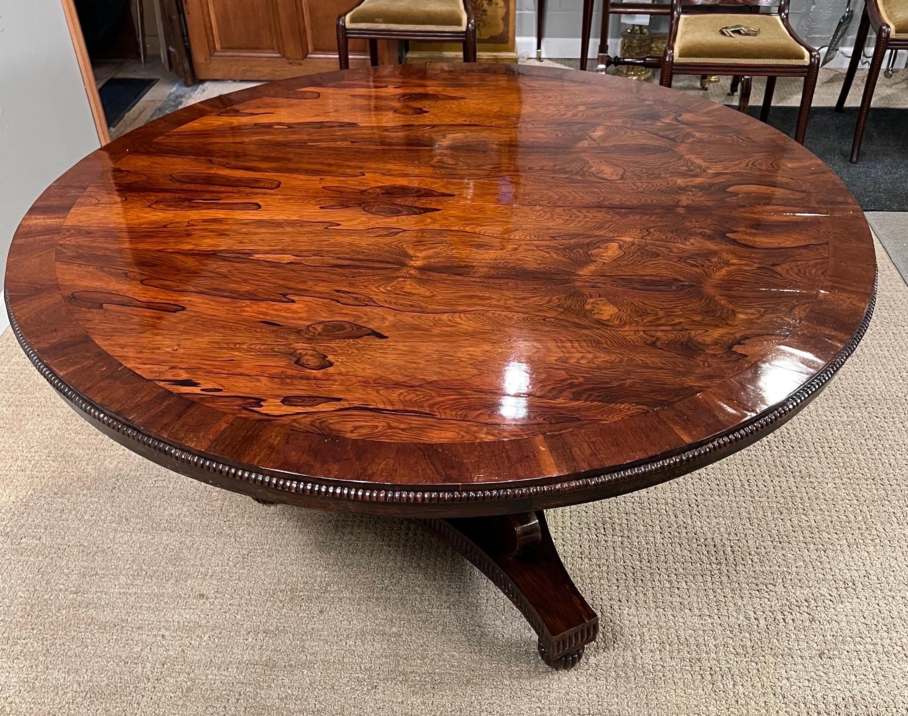 Regency Rosewood Tilt-Top Center Table For Sale 2