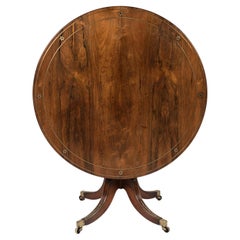 Regency Rosewood Tilt-Top Centre Table, attributed to George Oakley, c. 1815