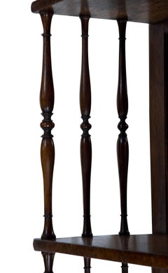 Regency Rosewood Wall Mirror with Oak Shelves Banded with Walnut Burr circa 1820