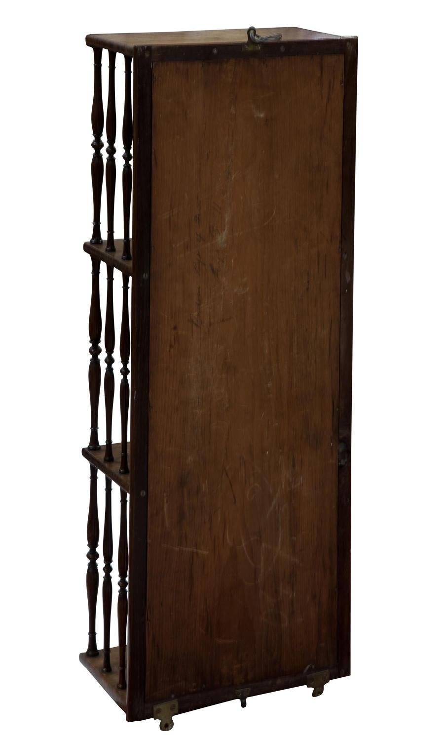 British Regency Rosewood Wall Mirror with Oak Shelves Banded with Walnut Burr circa 1820 For Sale