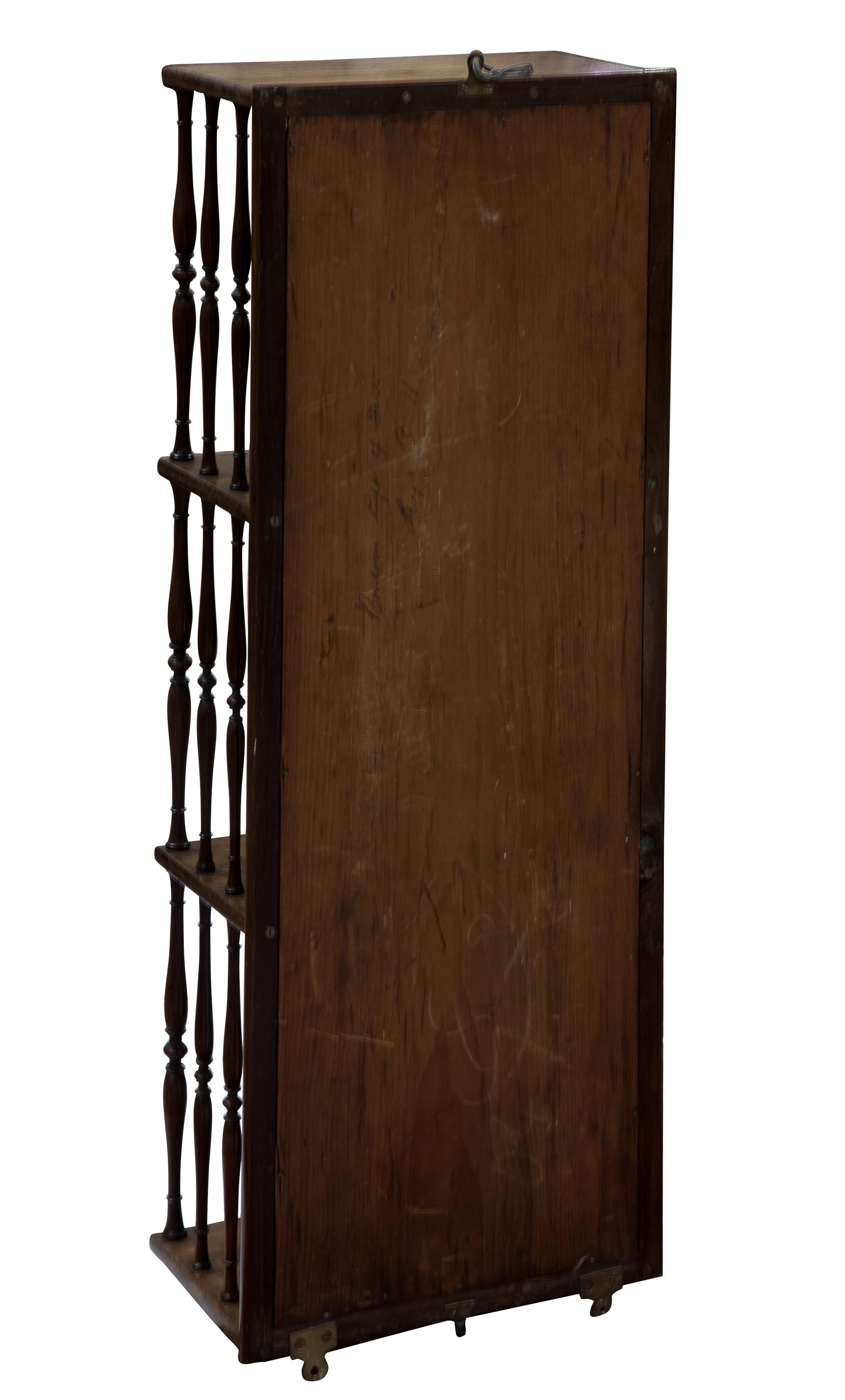 Regency Rosewood Wall Mirror with Oak Shelves Banded with Walnut Burr circa 1820 For Sale 3