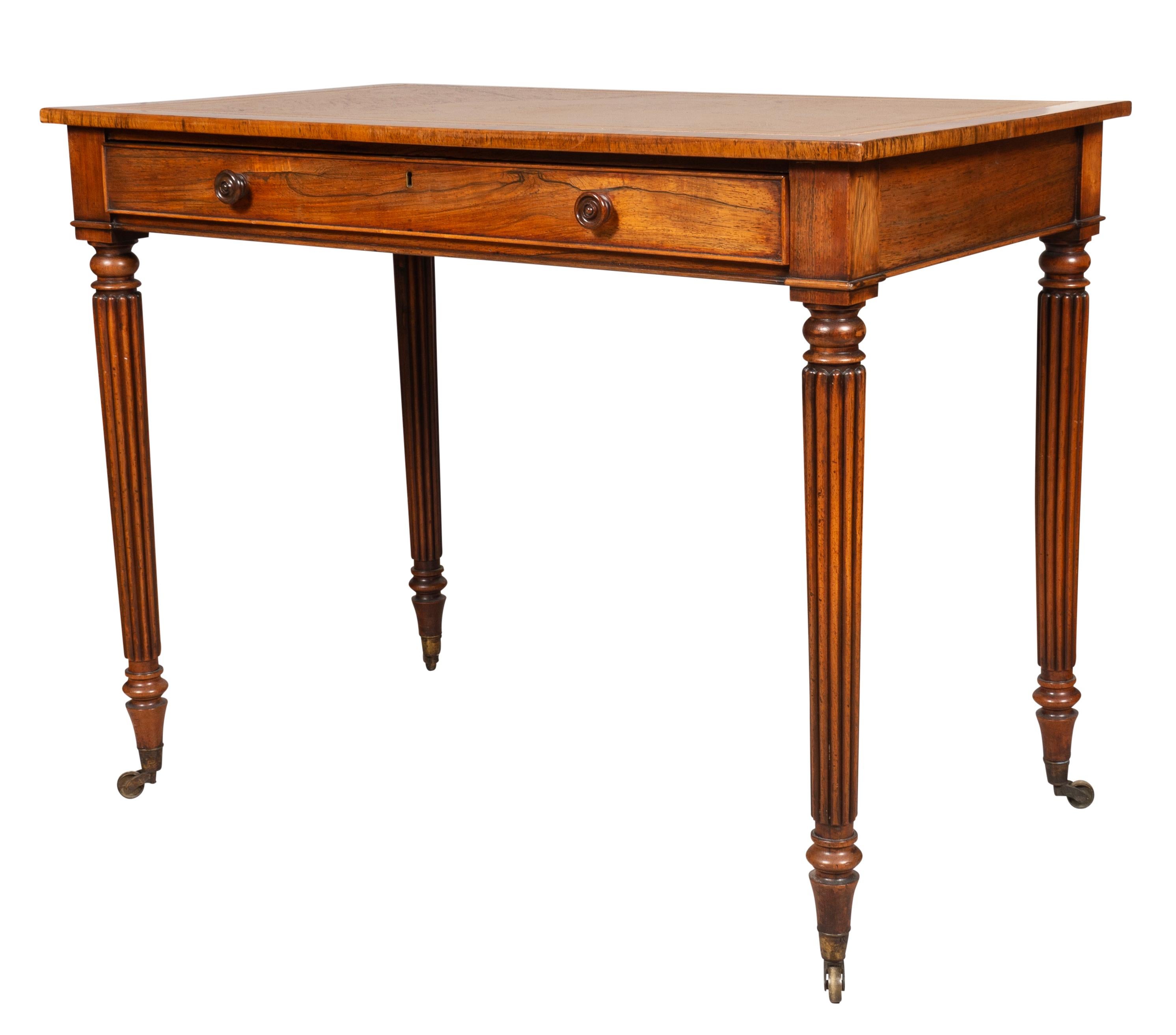 Regency Rosewood Writing Table For Sale 4
