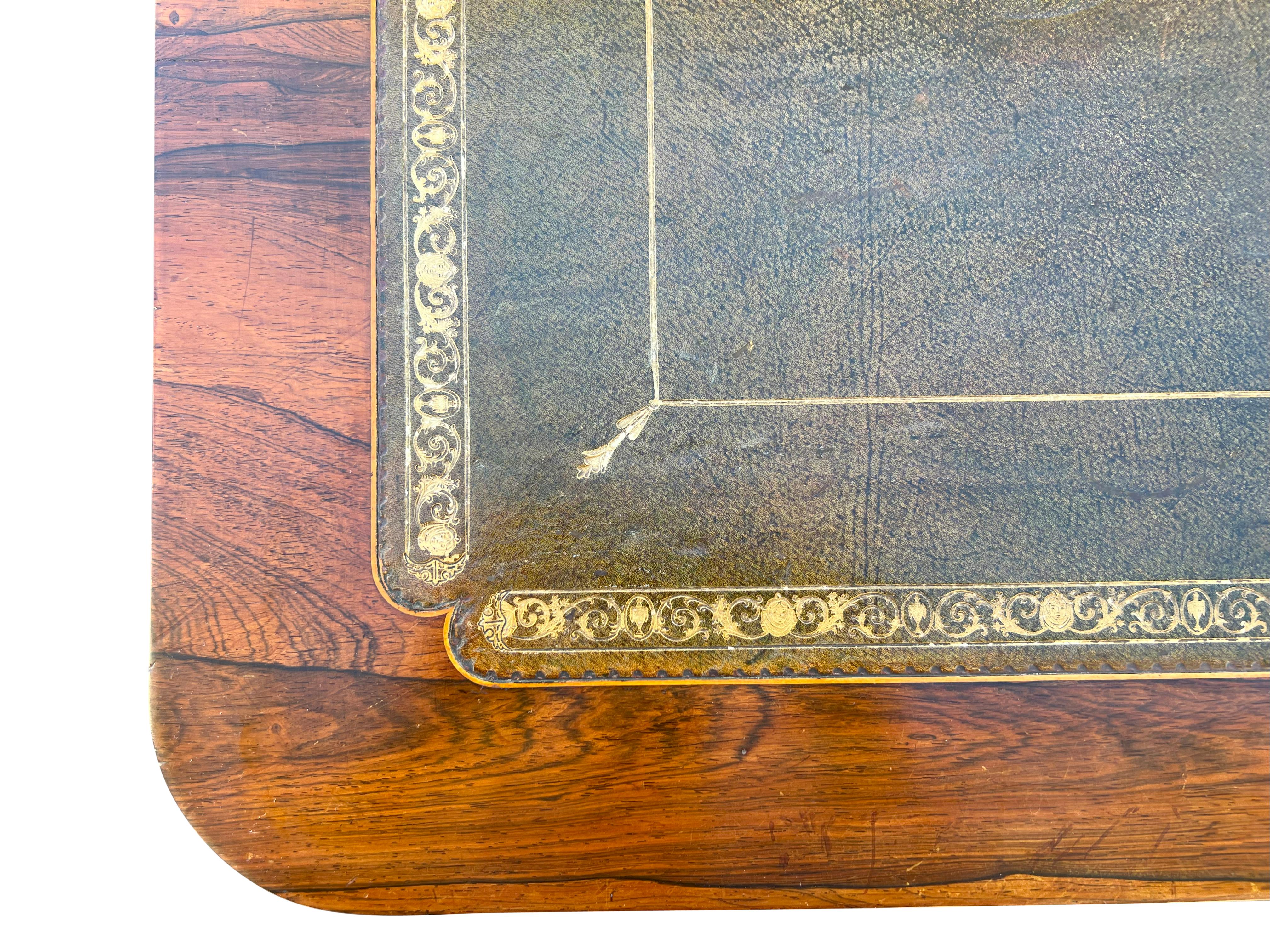 Regency Rosewood Writing Table For Sale 6