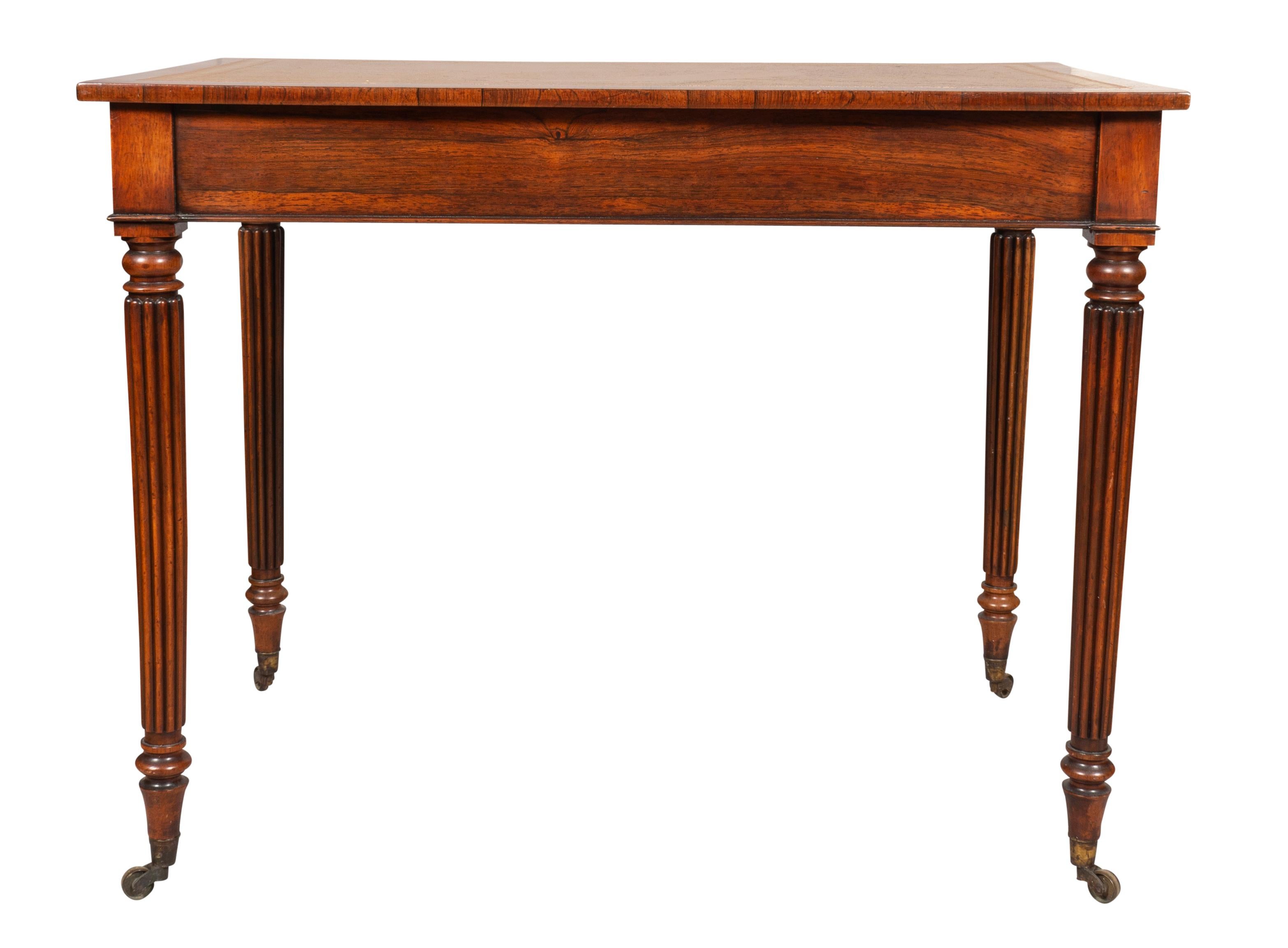 Regency Rosewood Writing Table For Sale 1