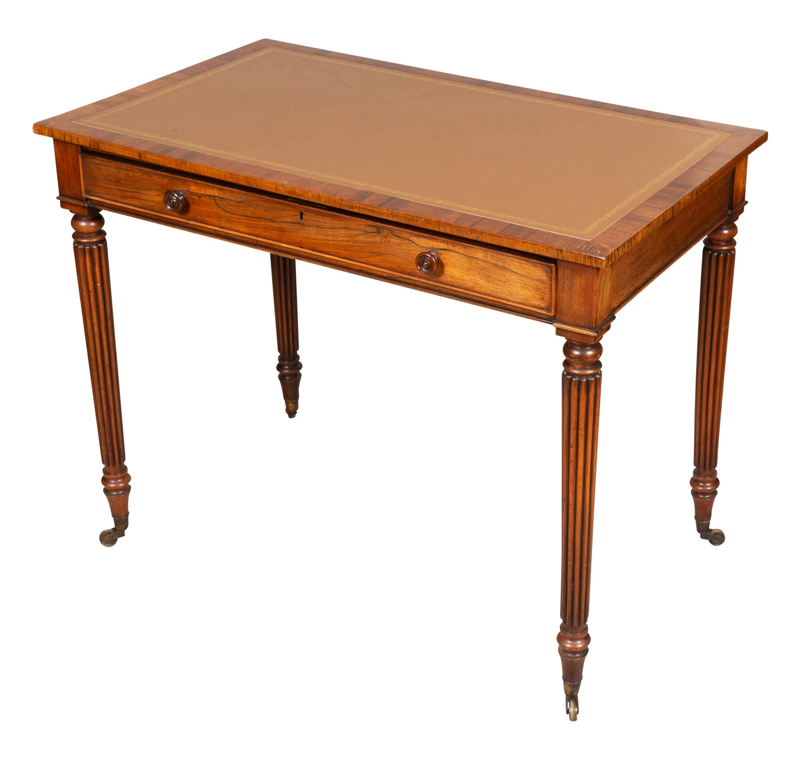Regency Rosewood Writing Table For Sale 3