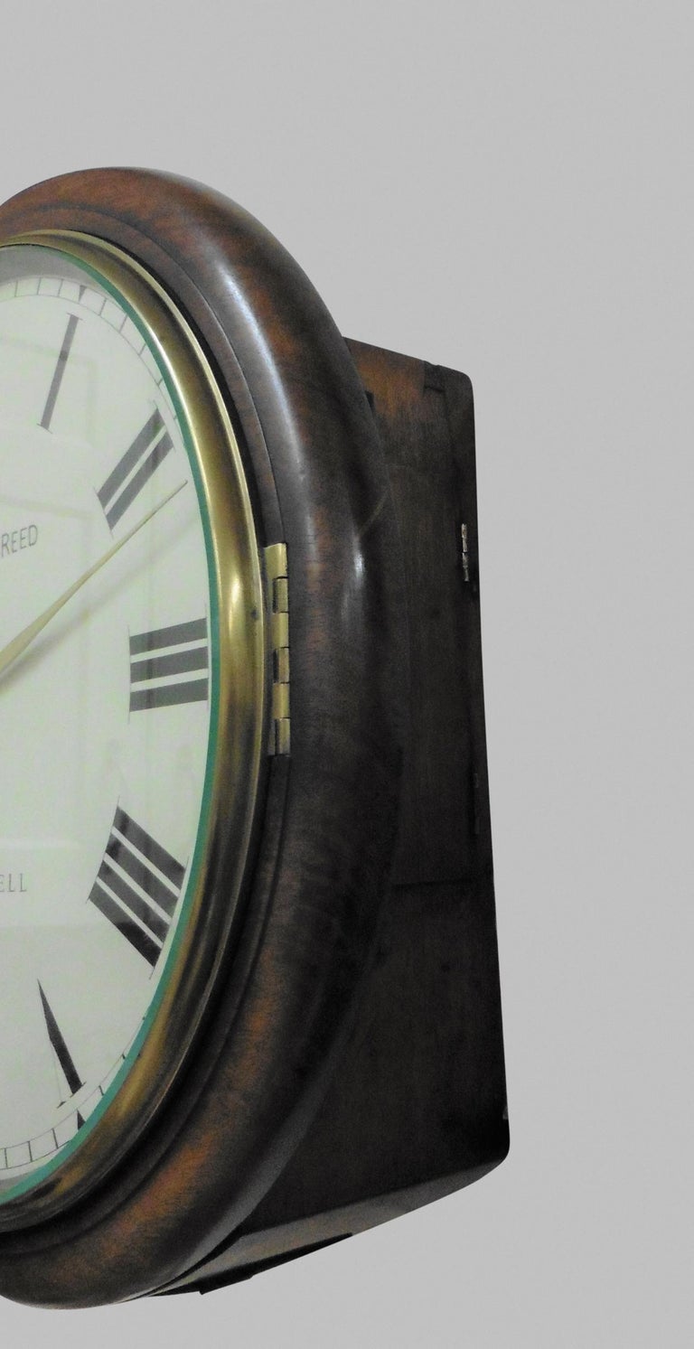 Regency Round Dial Wall Clock by Thwaites and Reed, London For Sale at