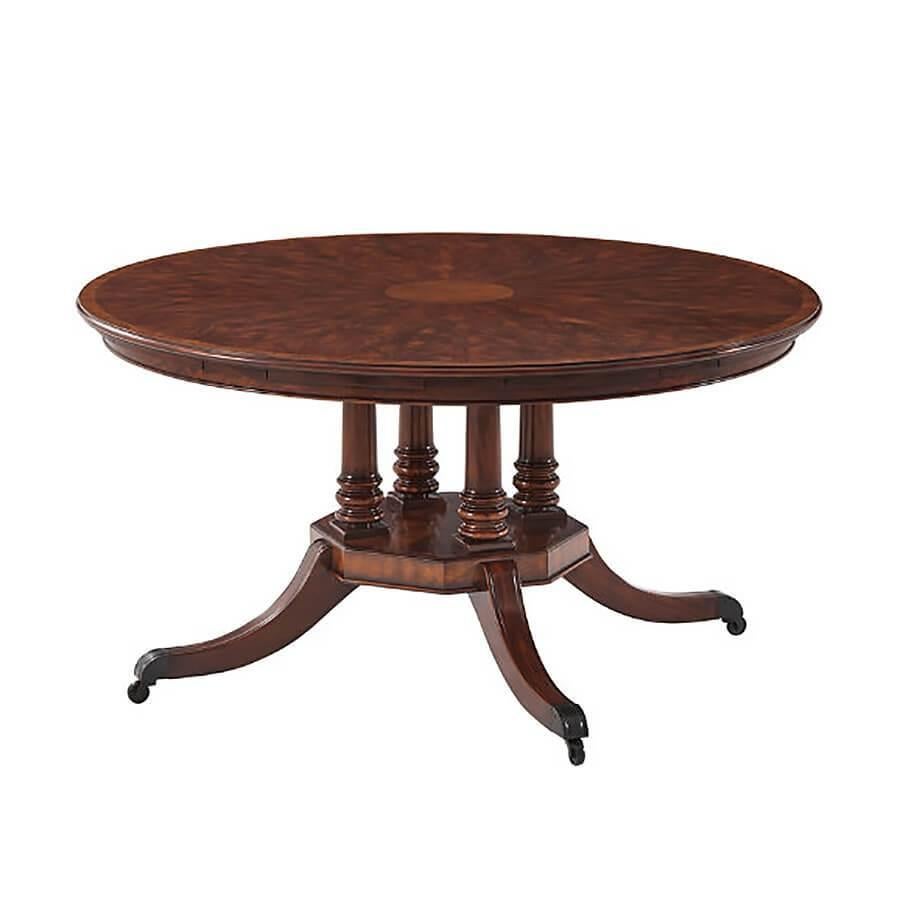English Regency Round Extending Dining Table