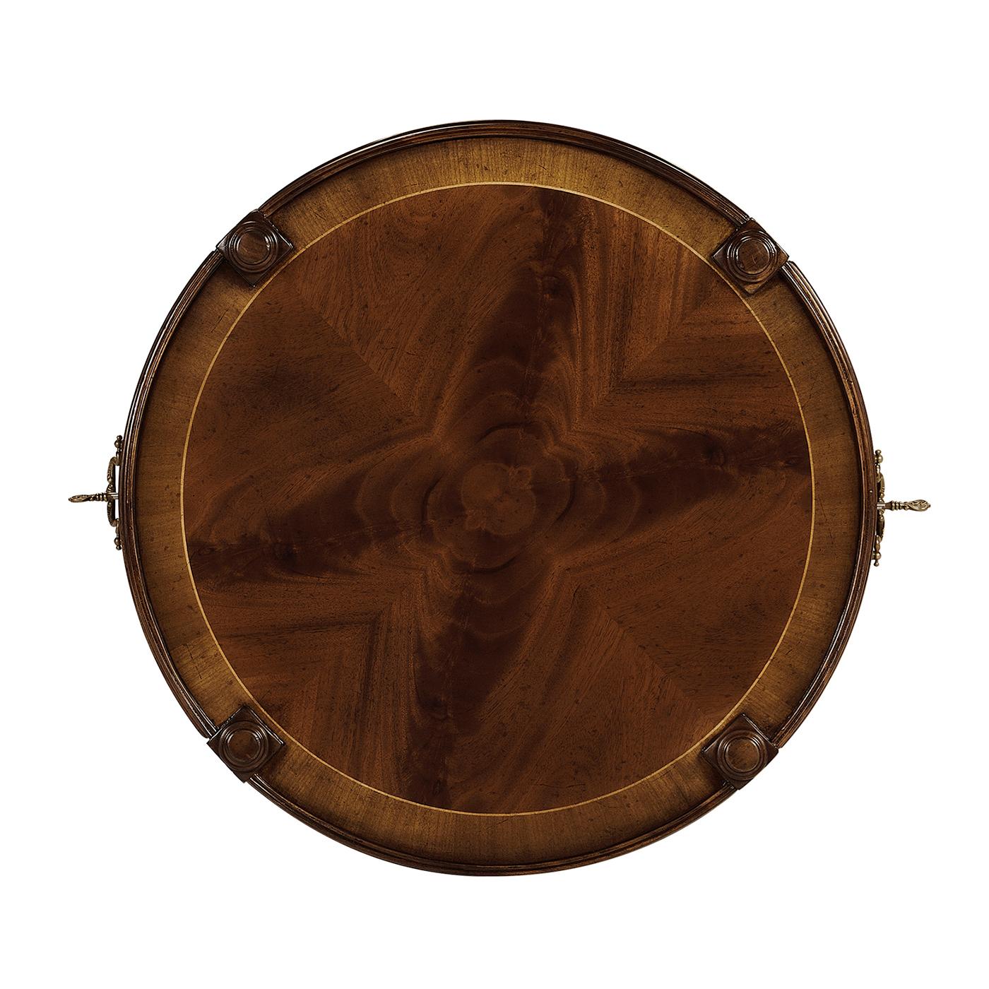 Contemporary Regency Round Side Table For Sale