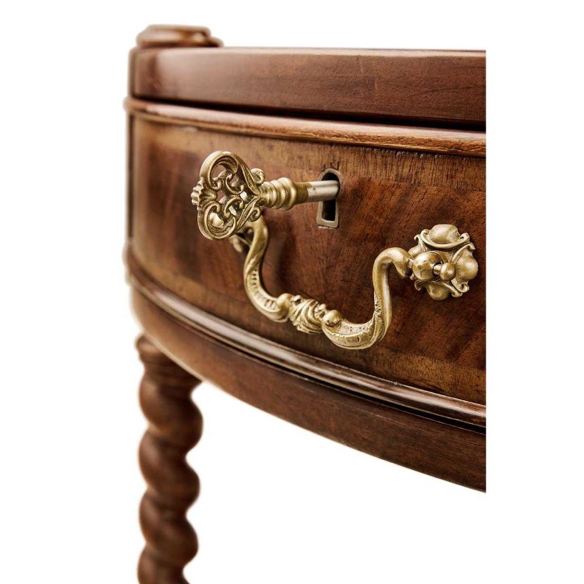 Wood Regency Round Side Table For Sale