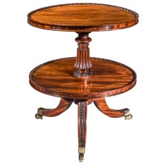 Antique Regency Mahogany Circular Table or Buffet