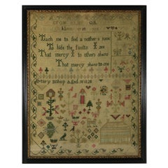 Antique Regency Sampler, 1820, by Mary Bishop