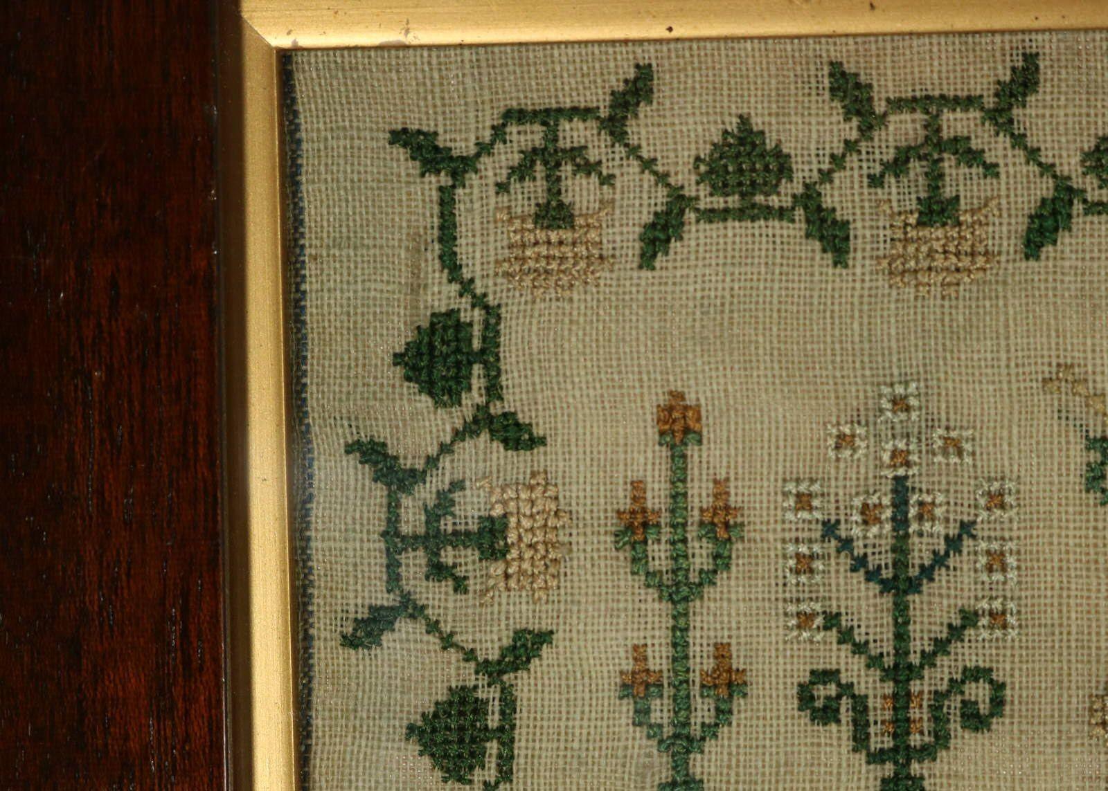 Early 19th Century Regency Sampler, 1825, by Mary Parry For Sale