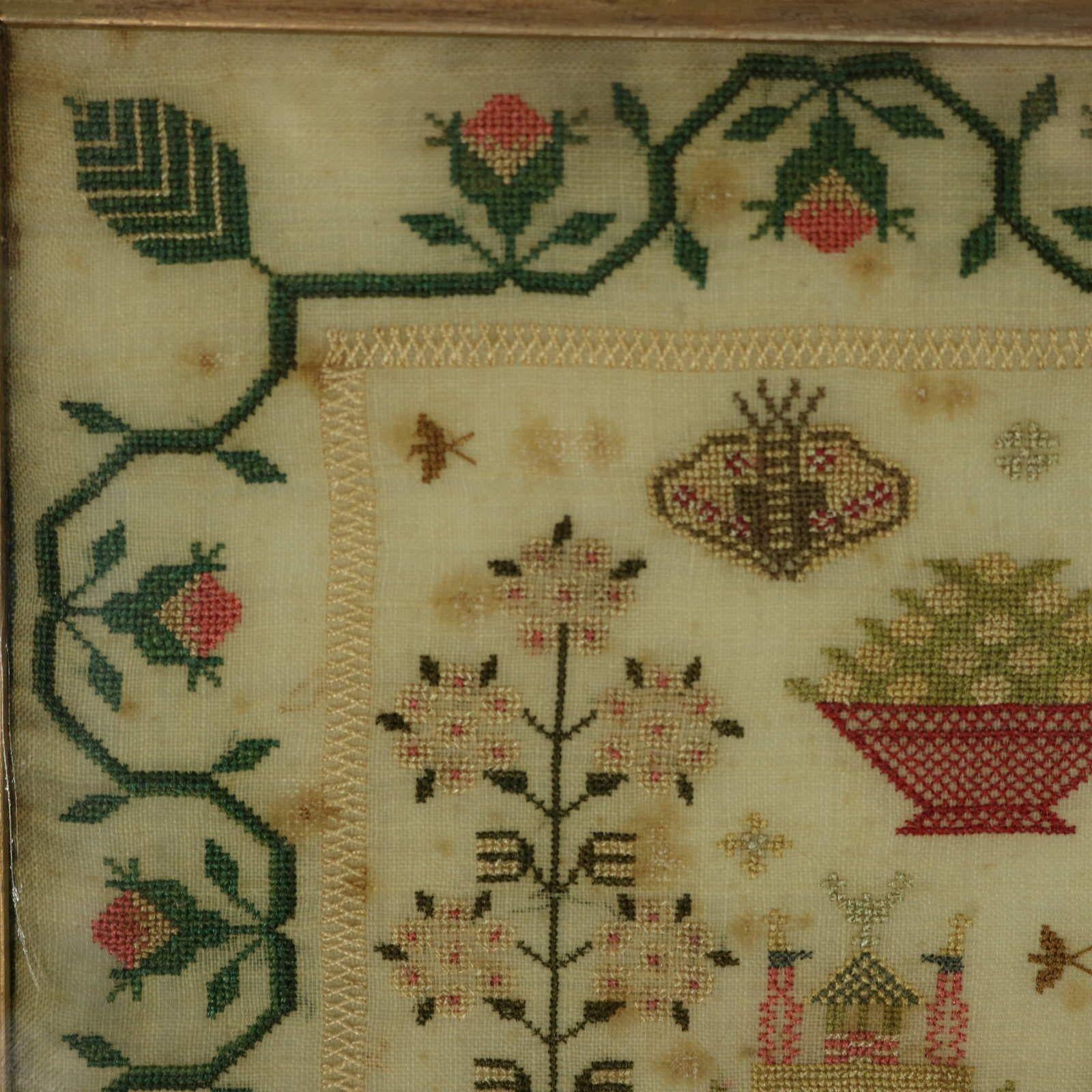 Early 19th Century Regency Sampler, 1827, by Mary Ann Ragen For Sale