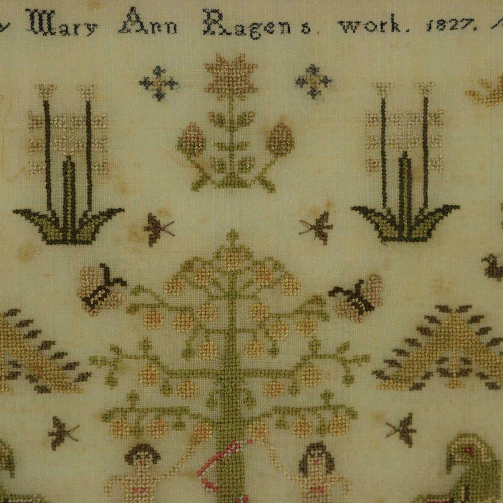 Échantillon de la Régence, 1827, par Mary Ann Ragen en vente 1