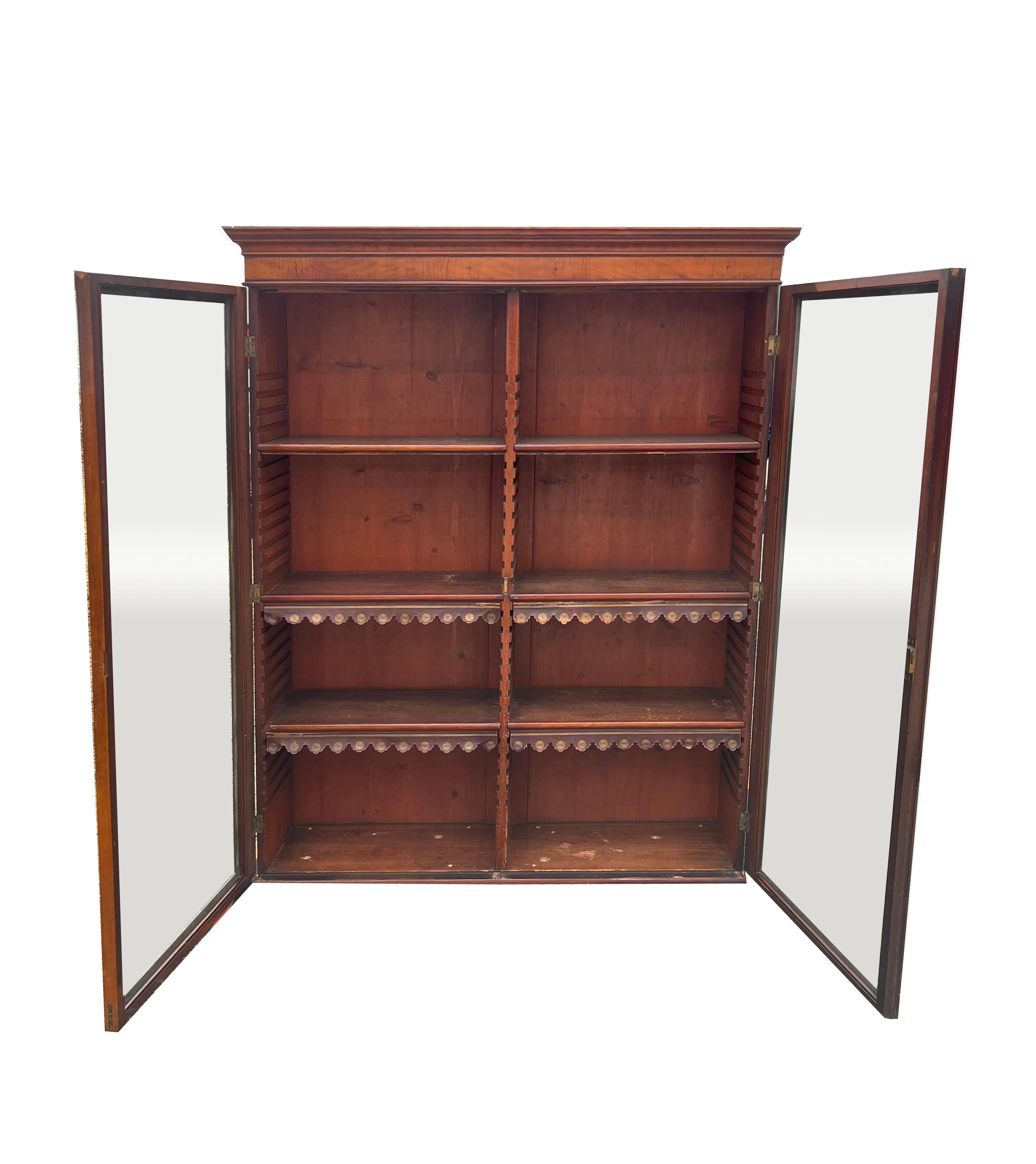 Regency Satinwood And Mahogany Bookcase For Sale 5