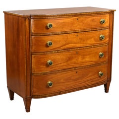 Regency Satinwood Bow Front Chest