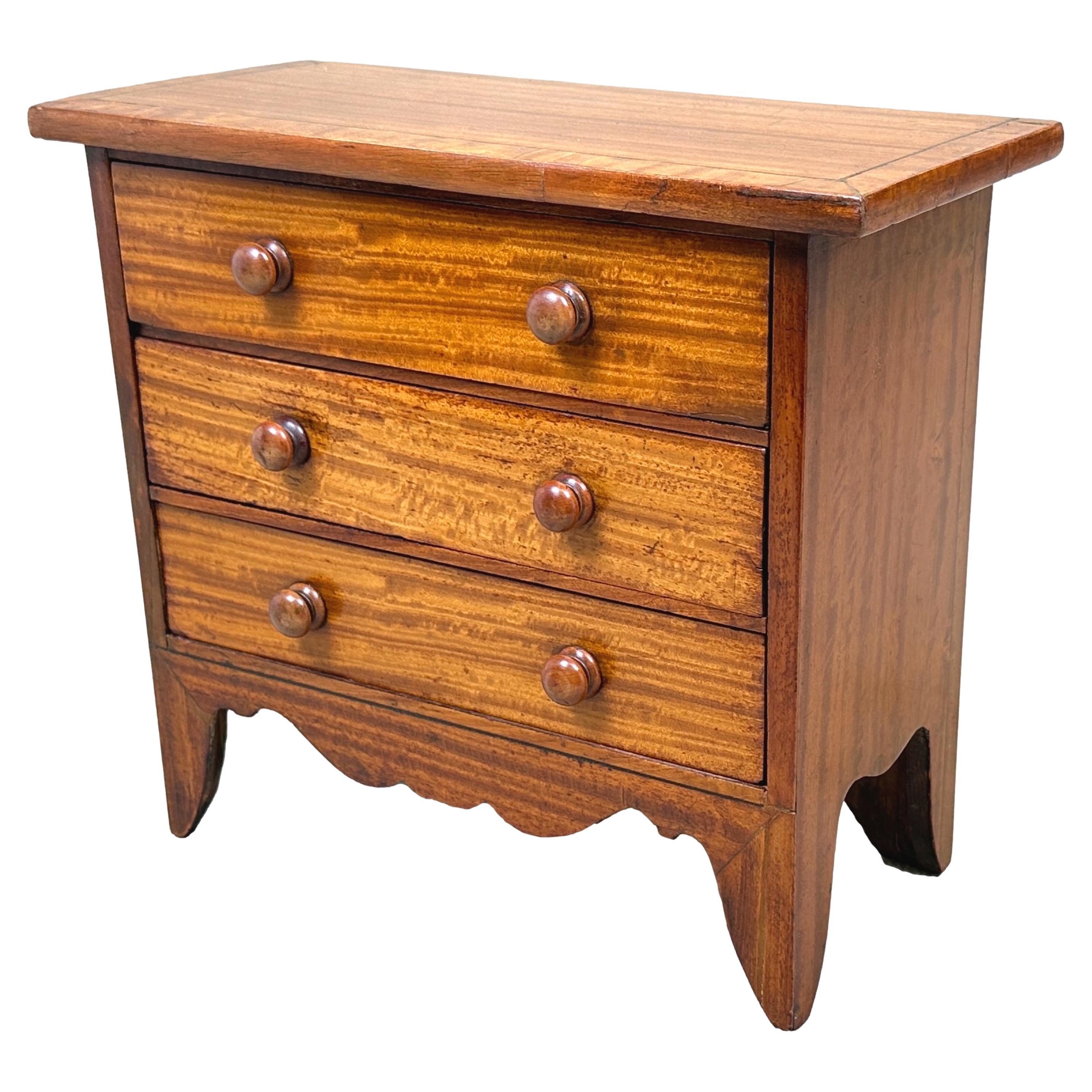 Regency Satinwood Miniature Chest