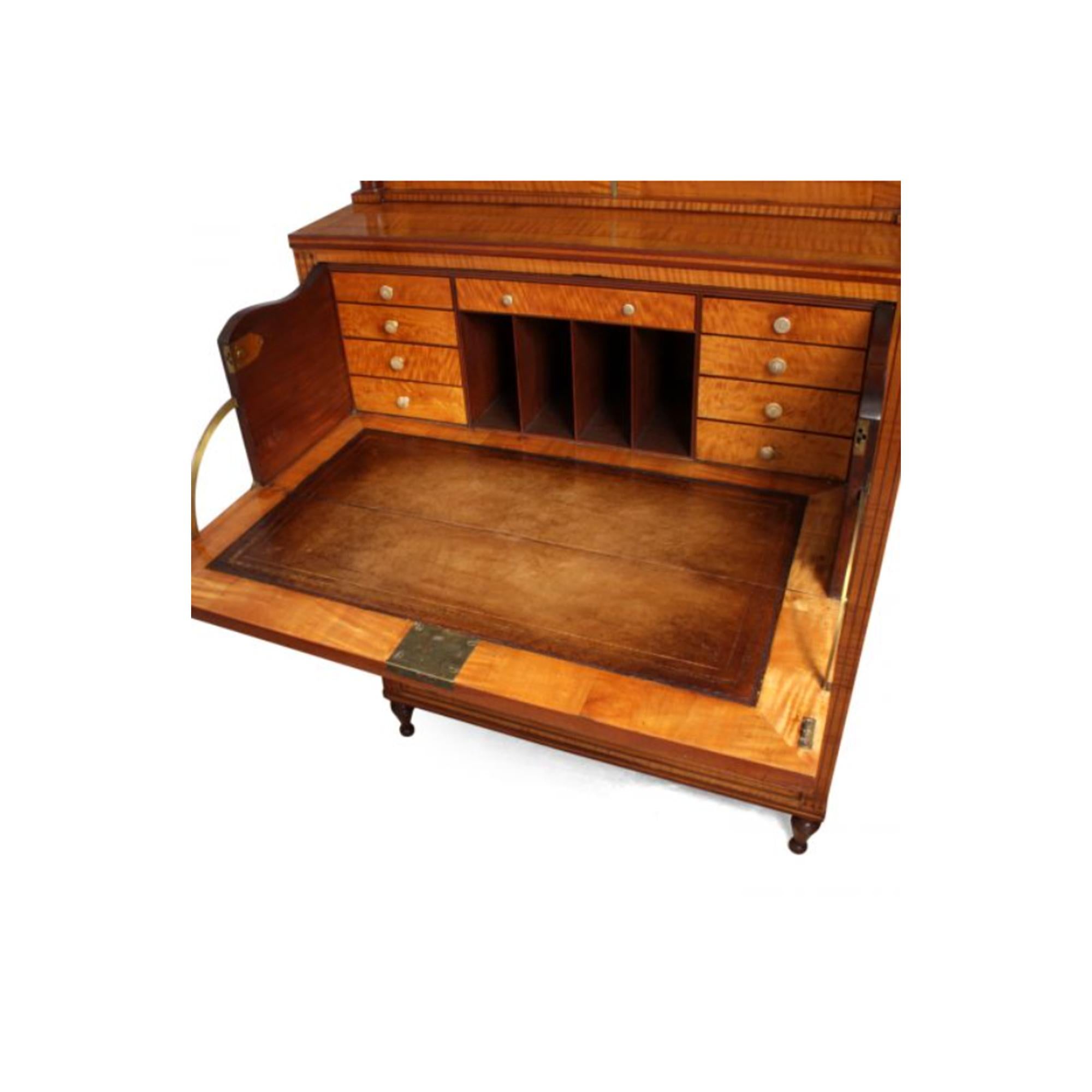 Regency Satinwood Secretaire Bookcase, c1815 In Excellent Condition In Paddock Wood Tonbridge, GB