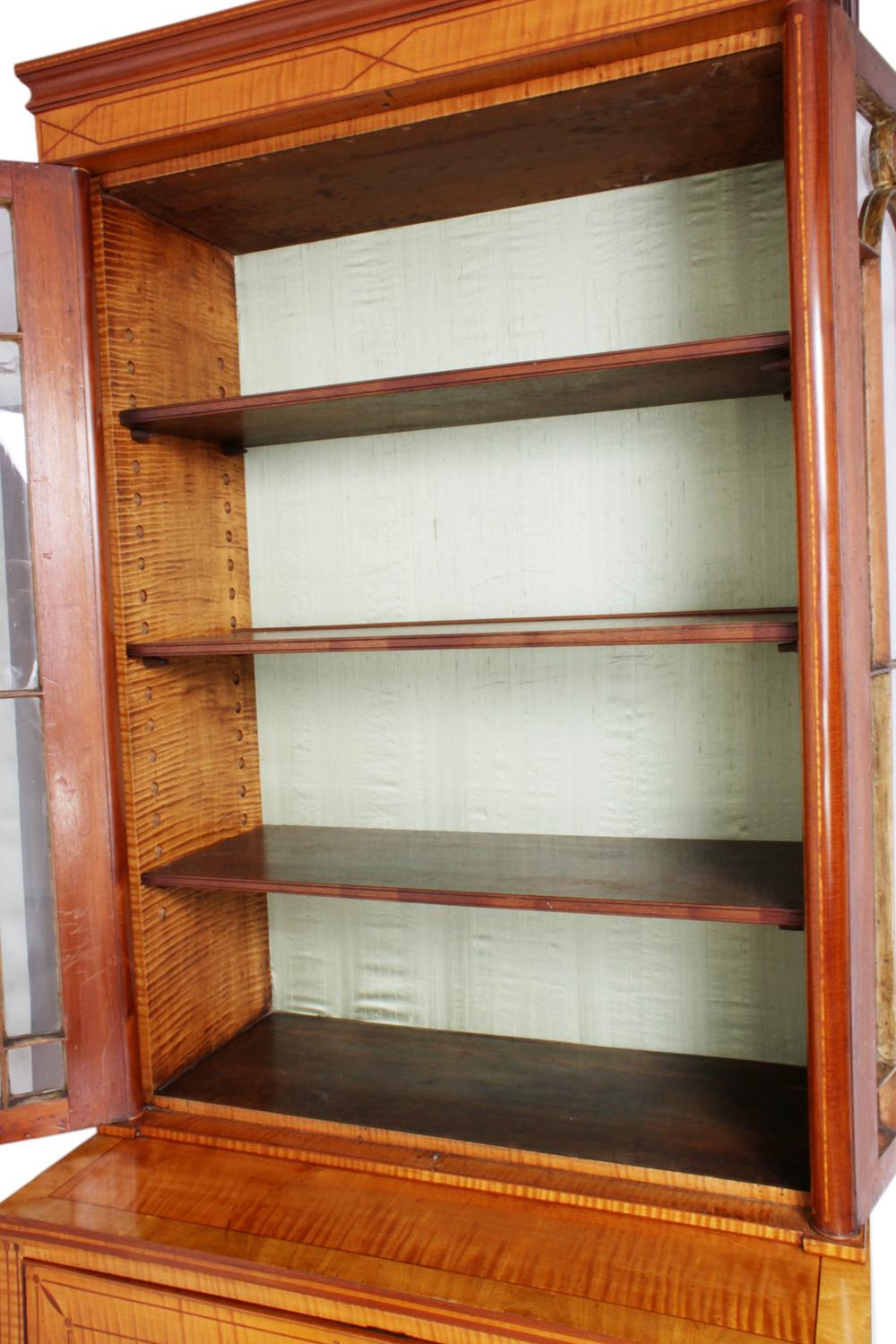 Regency Satinwood Secretaire Bookcase, circa 1815 For Sale 1