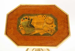 Regency Satinwood Trompe L'Oeil Marquetry Occasional Table