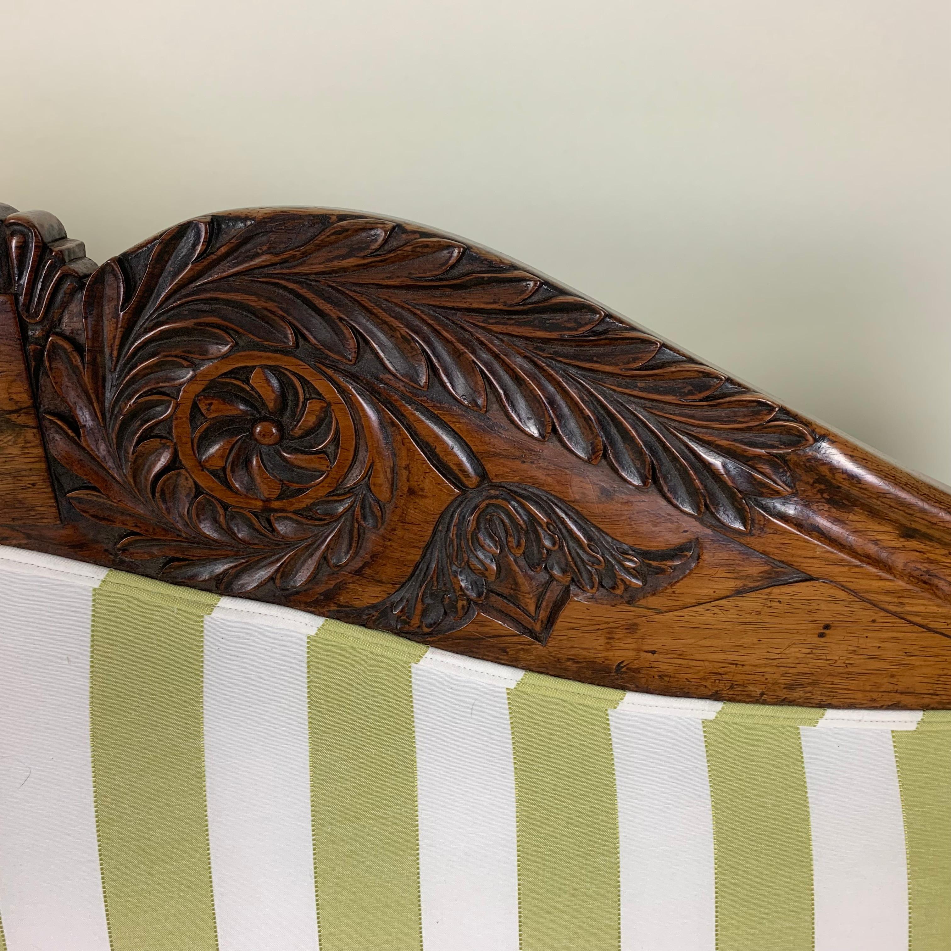 English Regency Scroll End Settee/Sofa For Sale