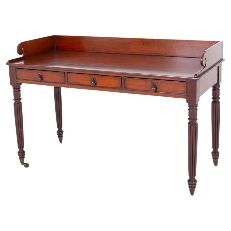 Regency Serving Table Tray Top Desk Mahogany Antique