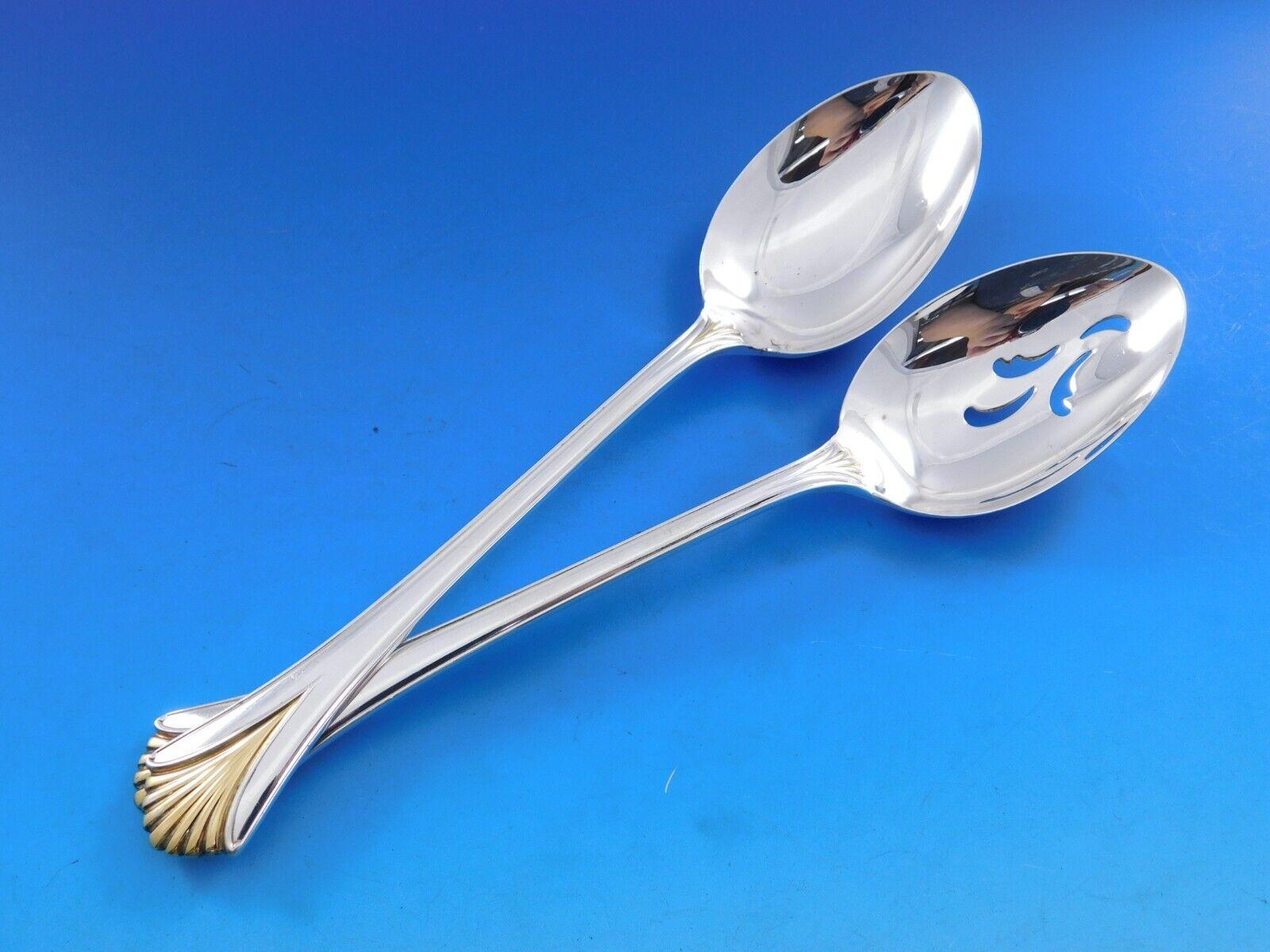 Argent sterling Service de table Regency Shell Golden par Lunt en argent sterling pour 8 personnes 38 pièces en vente