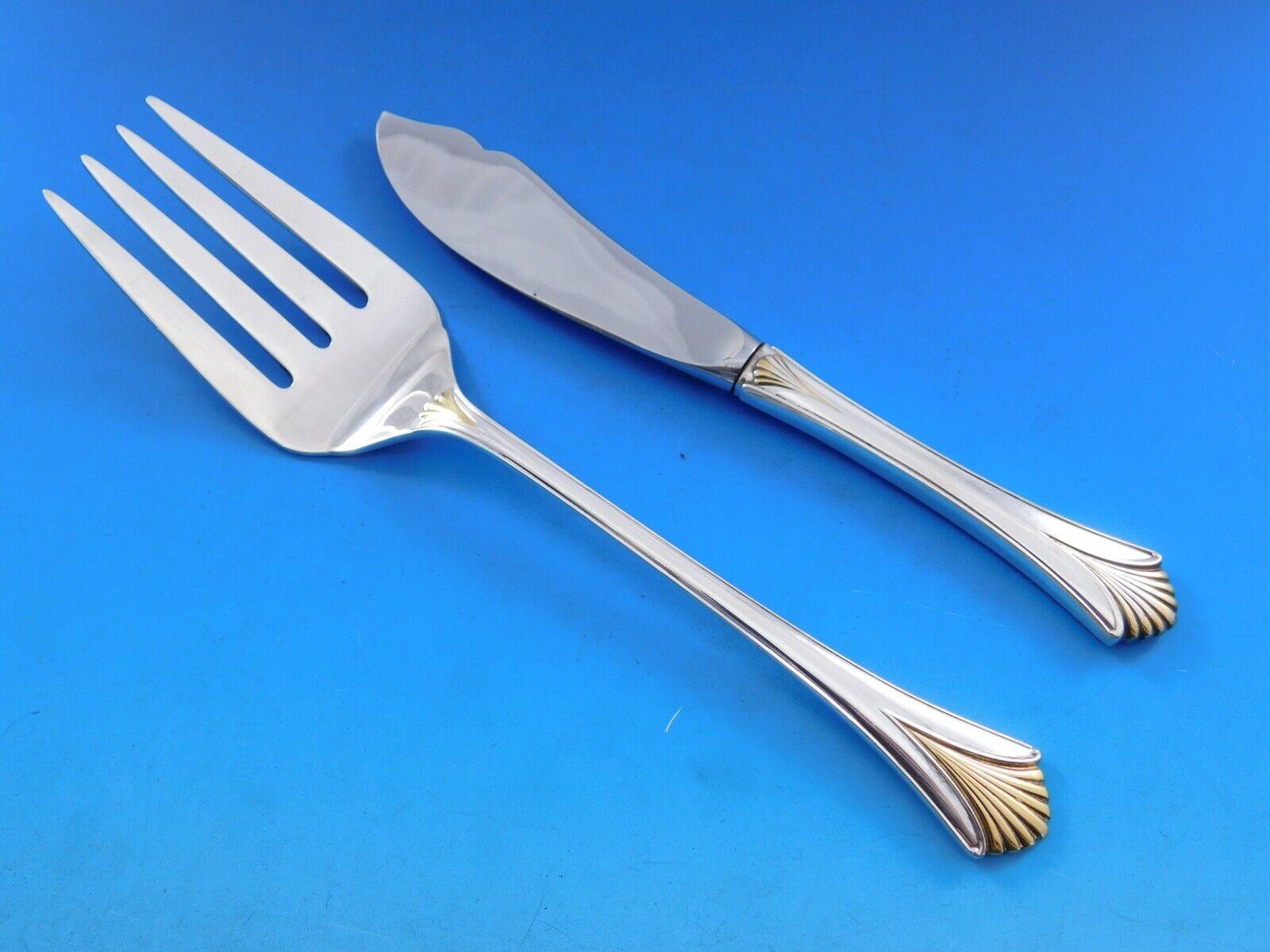 Service de table Regency Shell Golden par Lunt en argent sterling pour 8 personnes 38 pièces en vente 1
