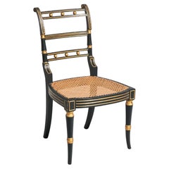 Antique Regency Side Chair with Cane Seat