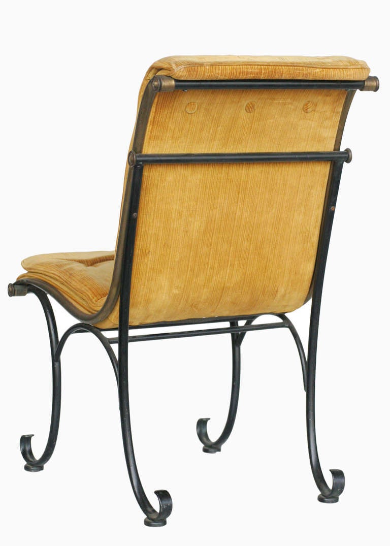 Chaises d'appoint Regency avec accents en bronze de Russel Woodard, ensemble Excellent état - En vente à Van Nuys, CA