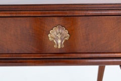 Regency Side Table Walnut Two Drawer