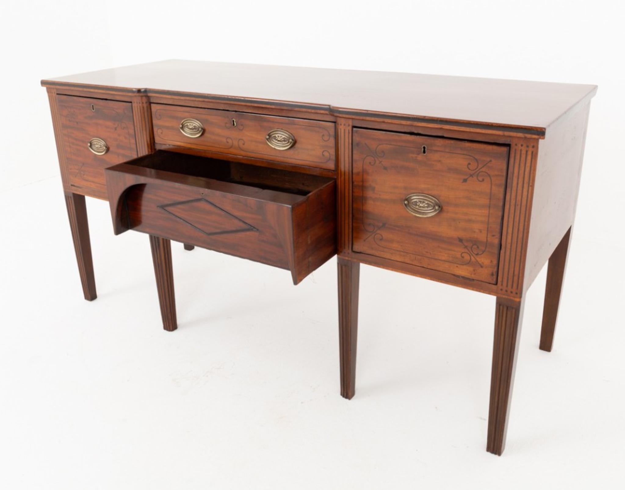 Regency Sideboard Mahogany Antique Server Buffet For Sale 2