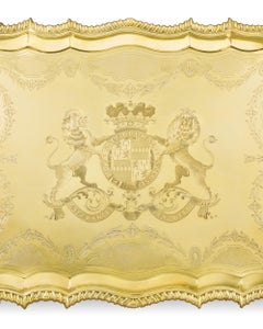 Regency Silver Gilt Tray by Rundell and Jackson
