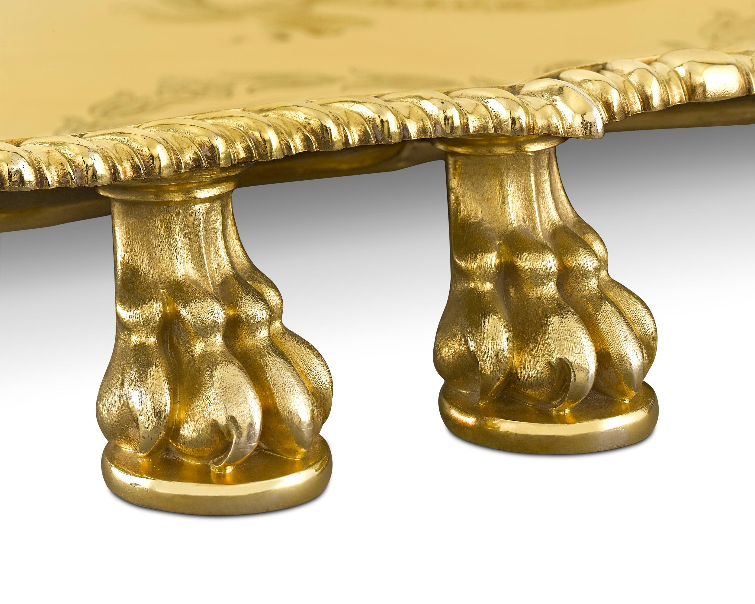 19th Century Regency Silver Gilt Tray by Rundell and Jackson