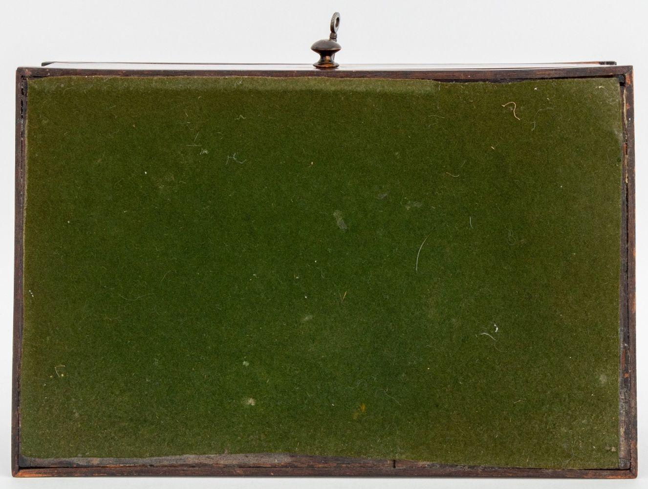 Regency Silver Mounted Yew Inkstand, 1816 For Sale 4