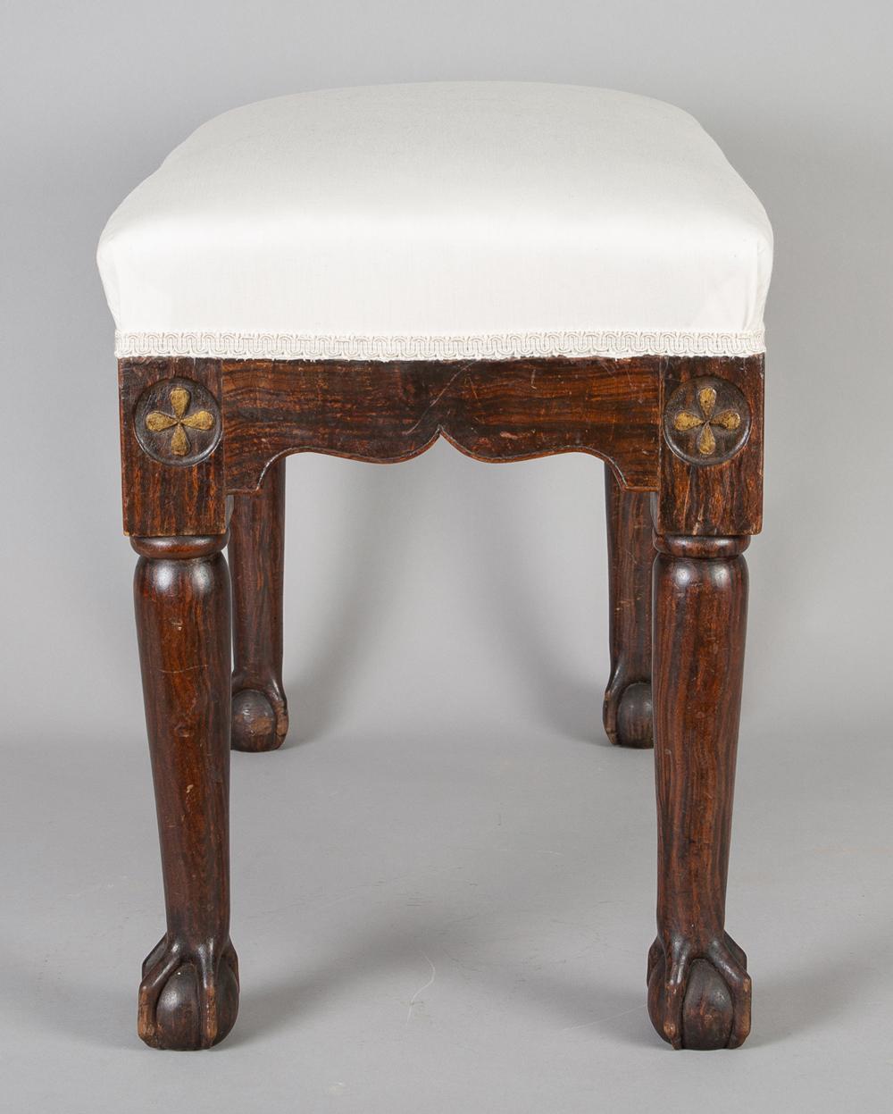 English Regency Simulated Rosewood Bench For Sale