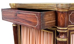 Regency Simulated Rosewood Breakfront Side Cabinet