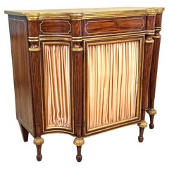Regency Simulated Rosewood Breakfront Side Cabinet Regency Simulated Rosewood Breakfront Side Cabinet