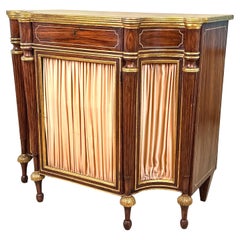 Regency Simulated Rosewood Breakfront Side Cabinet
