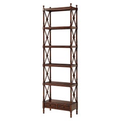 Antique Regency Six Tier Etagere Bookcase