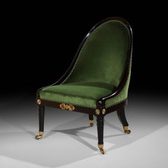 Regency Slipper Chair of Spoon-Back Shape