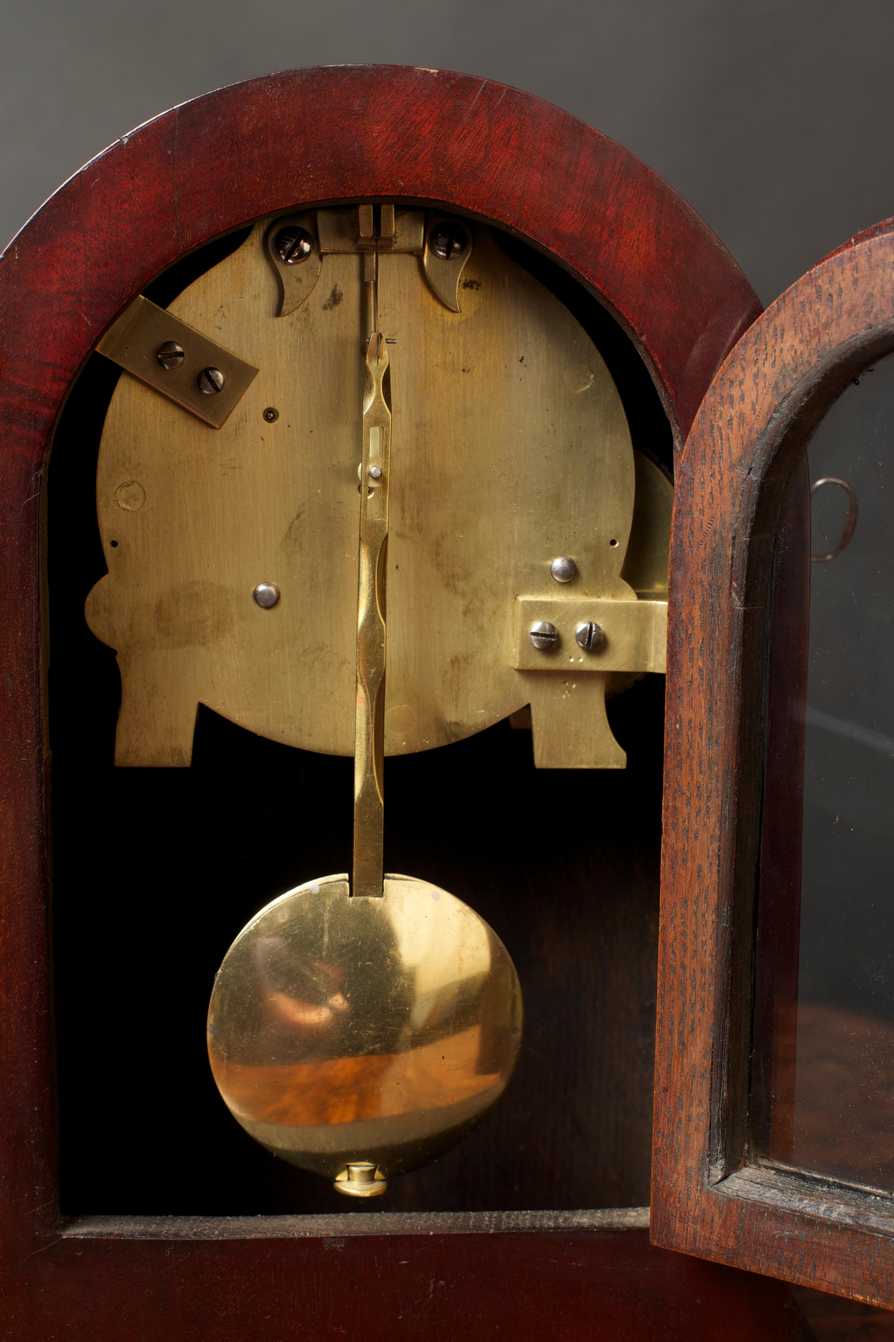 Regency Small Mahogany Cased Fusee Bracket Clock by William Wyatt, Liverpool In Good Condition In Norwich, GB