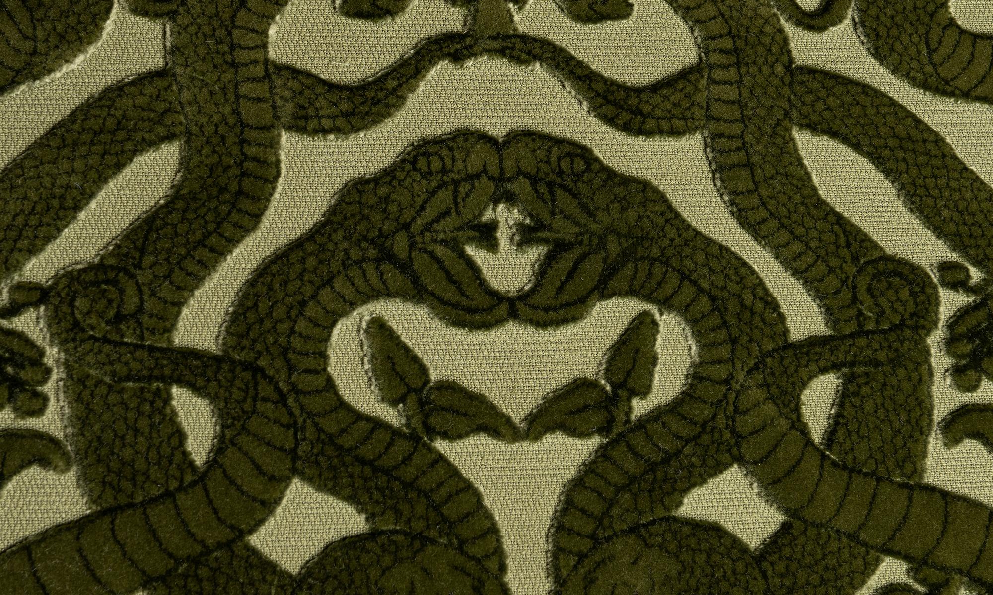 Brass Regency Sofa in House of Hackney Velvet, England circa 1880 For Sale